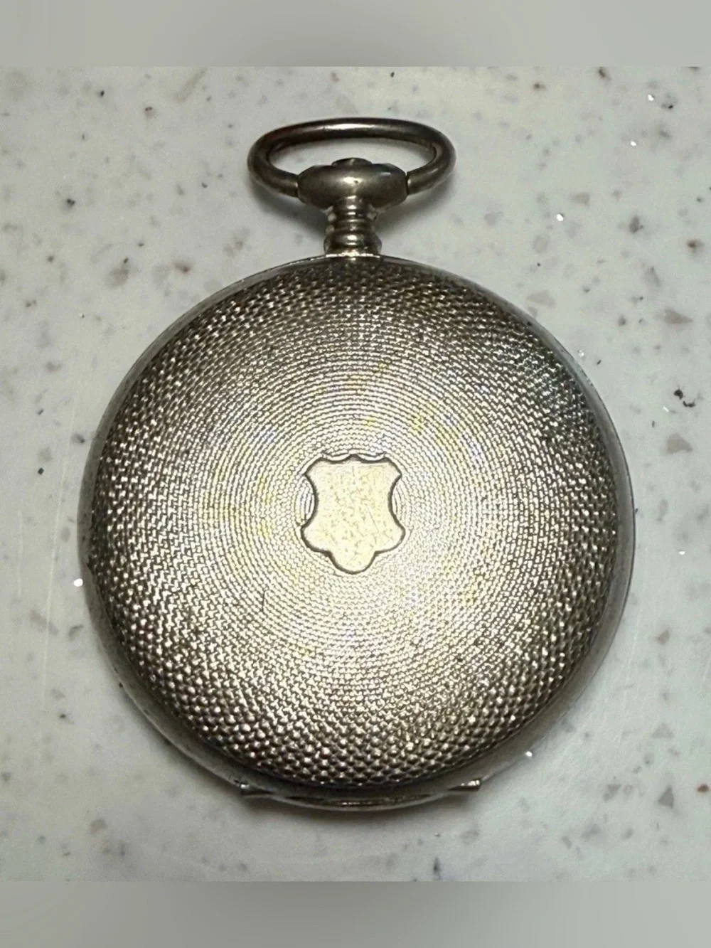 Vintage Colibri Swiss Made Hunter Style Pocket Watch CASE Engine Turned Perlage